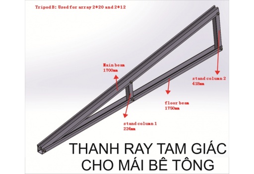 Thanh Ray cho mái bê tông